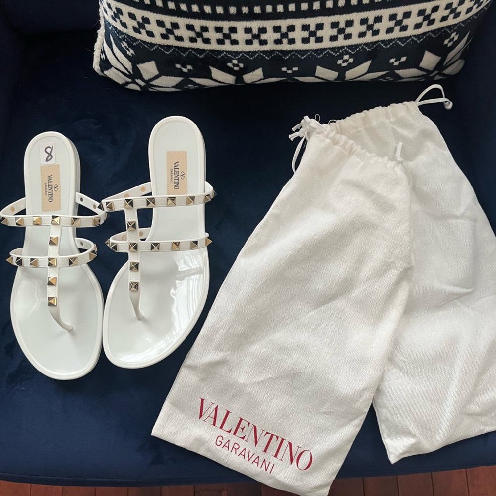White Valentino Sandals Size 38